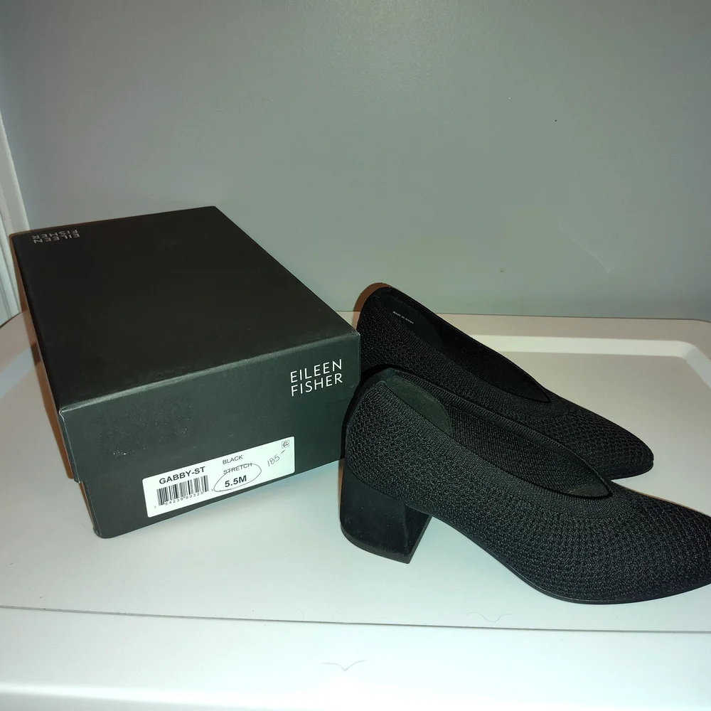 Eileen Fisher Black Heeled Pumps